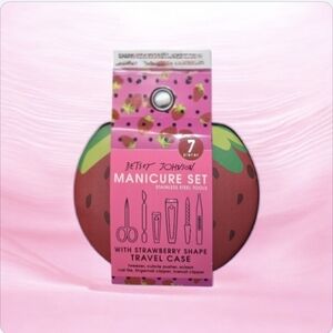 Betsey Johnson Pink Strawberry Manicure Set